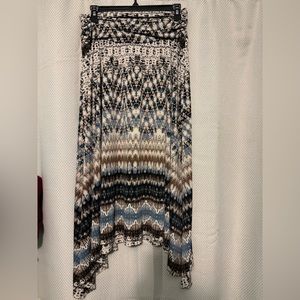 AB Studio high low side print skirt‎